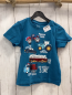 Preview:   T-Shirt  Gr. 98  petrol Fahrzeuge mit Pailetten