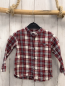 Preview: Petit Bateau  Hemd  Gr. 92  weinrot grau schwarz weiß kariert 