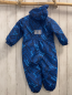 Preview: lego  Schneeoverall Gr. 80  blau + schwarz hellblaue Legosteine 