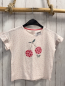 Preview: Vertbaudet  T-Shirt  Gr. 122  rosa pink Punkte rosa pink Kirschen 