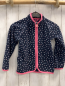 Preview:   Fleecejacke  Gr. 110  blau bunte Punkte pink Bund 