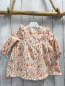 Preview: neu sergent major Kleid + Stirnband Gr. 74  weiß orange Blumen NP 39 €