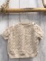 Preview: Wheat  T-Shirt  Gr. 74  beige Strick mit Lochmuster 