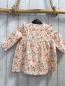 Preview: neu Sergent Major  Kleid + Sitrnband  Gr. 74  weiß orange rosa apricot Blumen NP 39 €