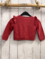 Preview: neu Sergen Major  Strickjacke  Gr. 74  rot Strick Zöpfe weiße Blumen 