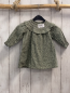 Preview: M&S  Kleid  Gr. 74  kiwi Struktur weiße Blüten schwarze Blätter 
