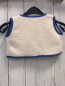 Preview:   Weste  Gr. 80  natur Teddy blauer Bund 