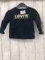 Preview: Levi´s Langarmshirt Gr. 80  schwarz weiße Schrift gelber Streifen