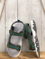 Preview: neu  Sandalen  Gr. 35  oliv türkis Streifen 