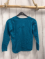 Preview: OKaidi Pullover  Gr. 128  petrol Strick glänzende Schleife 