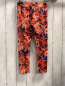 Preview: Next  Sportleggings  Gr. 122  braun orange apricot blaue Blumen + Blätter 