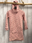 Preview:   Kleid  Gr. 128  rosa Blumen Kapuze Bauchtasche 