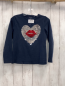 Preview: Name it  Langarmshirt  Gr. 122/128  blau Pailettenherz