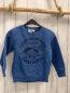 Preview:   Pullover  Gr. 116  blau schwarzer Dino Schrift 