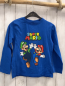 Preview: Super Mario  Langarmshirt  Gr. 122  blau Super Mario und Luigi bunte Schrift 