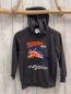 Preview:   Pullover  Gr. 122  grau Fleece Kapuze Hai Schrift 