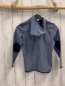 Preview:   Langarmshirt  Gr. 122  hellblau hellgrau schwarze Streifen Kapuze 