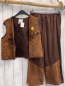 Preview: 2tlg  Ksrnevalkostüm  Gr. 116  braune Cowboyweste + -hose 