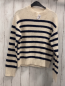 Preview: H&M  Pullover  Gr. 164  weiß blaue Streifen Strick Rippen 