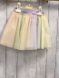 Preview:   Rock Gr. 110  bunte Pastellstreifen mit goldenen Glitzerpunkte lavendel Bund 