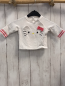 Preview: H&M  Pullover  Gr. 56  weiß Hello Kitty himbeere weißer Streifenbund 