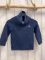 Preview: Sergent Major  Pullover  Gr. 98  blau Strick großer Kragen Streifenbund 