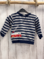 Preview: Alana  Pullover  Gr. 92  blau hellgraue Streifen Feuerwehrauto 