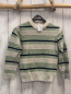 Preview: Orchestra Pullover Gr. 116  grün blau beige Streifen Strick
