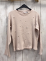 Preview: Zara  Pullover  Gr. 164  beige Rippen Perlen 