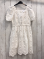 Preview: Zara  Kleid  Gr. 152  weiß Rosetten Lochstickerei 
