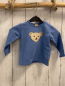 Preview: Steiff  Langarmshirt  Gr. 68  hellblau Plüschbärenkopf 