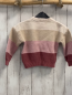 Preview: Alana  Pullover  Gr. 92  weiß beige rosa altrosa Streifen Strick 