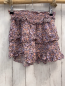 Preview: Name it  Rock Gr. 122  schwarz lack lavendel Druck Rüschen Gummizugbund 