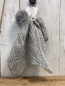 Preview: neu 2tlg  Mütze + Handschuhe  Gr. 48cm  hellgrau Strick Zpfe 