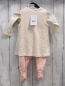 Preview: neu 2tlg Bornino  Strampler + Kleid  Gr. 68  creme graue Punkte + rosa NP 15,99 € 