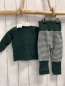Preview: 2tlg Alana  Pullover + Jogginghose  Gr. 68  grün weiße Punkte + grün weiße Streifen 