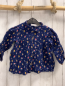 Preview: Zara  Bluse  Gr. 98  blau bunte Blumen 