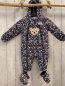 Preview: 2tlg Steiff  Schneeoverall + Schuhe  Gr. 68 blau Blumen 