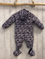 Preview: 2tlg Steiff  Schneeoverall + Schuhe  Gr. 68 blau Blumen 