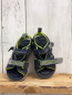 Preview: Timberland  Sandalen  Gr. 22,5  grau hellgrau hellgrüne Nähte + Streifen 