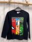 Preview: Marvel  Langarmshirt  Gr. 134  schwarz Marvelbild weiße Schrift 
