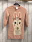 Preview:   Kleid  Gr. 116  rosa Strick flusig Hase mit Blumen + Pailettensab 