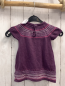 Preview: H&M  Kleid  Gr. 68  auberginge Strick + weiß pink Muster mit Rauten 