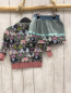 Preview: 2tlg  Pullover + Rock Gr. 98  hellgrau Nicky Rippen + grau mit bunten Elefanten hellblauer Bund 