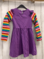 Preview:  Kleid Gr. 122  lila bunt gesteifte Ärmel Wolke