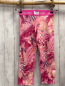 Preview: Nike  Sportleggings Gr. 146/152  pink orange creme weiß bunte Blätter pink Bund mit Schrift 