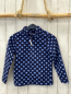 Preview:  Fleecejacke Gr. 110  blau hellblaue Punkte