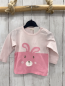Preview: Benetton  Langarmshirt  Gr. 68  rosa dunkelrosa Tierkopf 