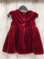 Preview: H&M  Kleid  Gr. 68  rot Samt Schleife Netzsaum 