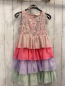 Preview: H&M  Kleid  Gr. 122  rosa Pailettenoberteil bunte Tüllrüschen mit Glitzer 